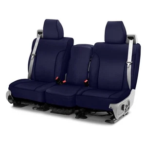 Saddleman 178133-03 Windsor Velour 1st Row Blue Custom Seat Covers - Picture 1 of 9