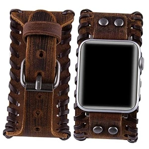 Designer Luxus Uhrenarmband kompatibel mit Apple Watch für 42mm/44mm/45mm Braun - Bild 1 von 8