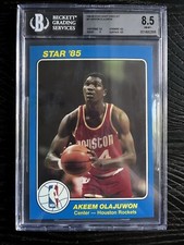 1984-85 Star Court Kings 5x7 #47 Akeem Hakeem Olajuwon Rookie RC XRC BGS 8.5