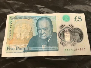 AA14 £5 Polymer Bank Of England Note - Picture 1 of 2