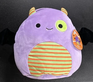 Squishmallows Blaze Fledermaus Leckerli Eimer Tasche Plüsch Handtasche Lila Monster Halloween Neu - Bild 1 von 1