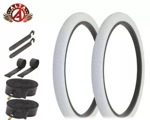 ALTA PERFORMANCE Bicycle 24" x 2.125" White Durable TIRES Mini BRICK 8pc SET. - Picture 1 of 2
