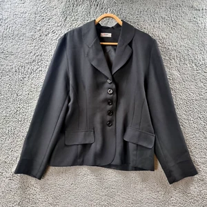 Vintage Target Jacket Size 14 Black Crepe Long Sleeve Collared - Picture 1 of 14