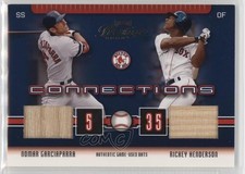 2003 Playoff Prestige Connections Materials Nomar Garciaparra Rickey Henderson