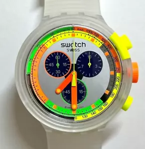 SWATCH BIG BOLD SWATCH NEON JELLY SB02K100 Wristwatch Oversize Retro Watch F/S - Picture 1 of 8