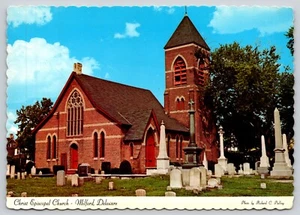 Postal Cristo Iglesia Episcopal Milford Delaware Lápidas - Richard C Tirando - Imagen 1 de 2