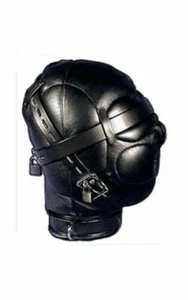 Maschera Integrale Pelle Passamontagna Stile Bdsm Gioco Fetish IN Coppia Bondage - Foto 1 di 1