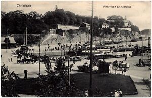 Christiania Piperviken & Akershus Oslo Norway 1910s Norwegian Postcard Photo