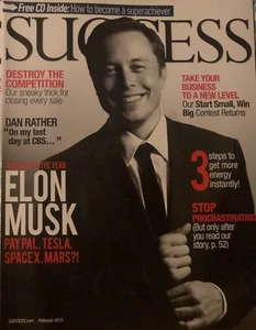 SUCCESS Magazine (February 2013) ELON MUSK - NEW w/CD - Picture 1 of 2