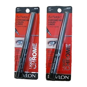 2 Revlon So Fierce Chrome Ink Liquid Liner, 901 Gunmetal, 0.03 Oz - Picture 1 of 1