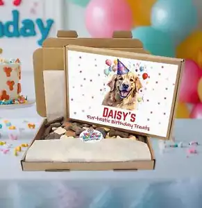 Confezione Regalo Compleanno Cane Personalizzata Trattare Cane Cucciolo Pet Qualsiasi Razza Regalo - Foto 1 di 9