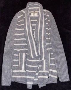 ABERCROMBIE KIDS GIRLS NON CLOSURE SWEATER SIZE 13/14 GRAY & OFF WHITE NEW - Picture 1 of 3