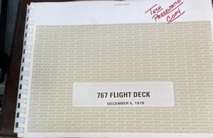 Boeing 767-200 Flight Deck December 5, 1979 Spiral Bound Tech Presentation Copy - Foto 1 di 7