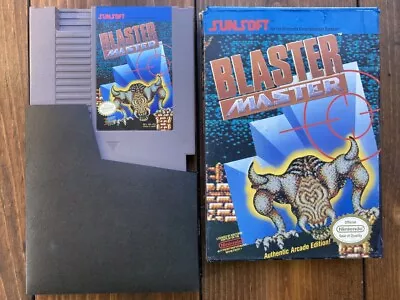 Blaster Master Nintendo 1988 NES Sunsoft Game Cartridge Sleeve & Box Tested Rare - Image 1 of 3