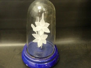 (ref288CA) Regent Glass Flowers in Cloche Ornament - Picture 1 of 4