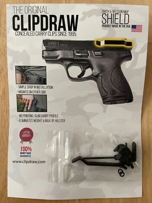 The Original Clipdraw Belt Clip for Smith & Wesson M&P Shield 9mm & .40 IWB