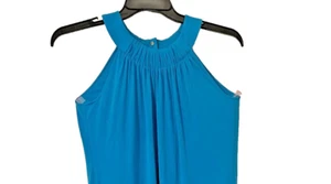 Calvin Klein Blue Sleeveless Halter Neck Dress Size - Picture 1 of 7