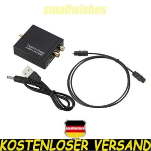 DE Digital Zu Analog Audio Konverter Wandler Optisch Toslink Koaxial Auf RCA 1:2 - Bild 1 von 13