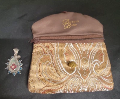 Barbara Bixby 18k 925 Silver Abalone Garnet & Topaz Paisley Pendant - Image 1 of 4