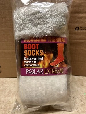 Polar Extreme Insulated Thermal Boot Socks Women’s Ivory NWT 9-11 - Image 1 of 4