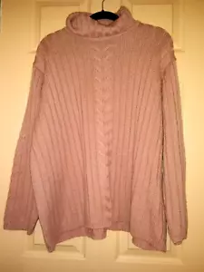 Fashion Bug Pink 22 / 24 💯% Acrylic Long Sleeve Sweater - Picture 1 of 5