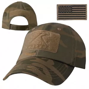 Coyote Camo Tactical Operator Cap with US Flag Patch - Picture 1 of 4