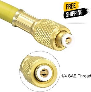 Refrigerant Charging Hose, 1/4 SAE Thread 2.95Ft Length 500PSI Tube HVAC Hoses, - Picture 1 of 4