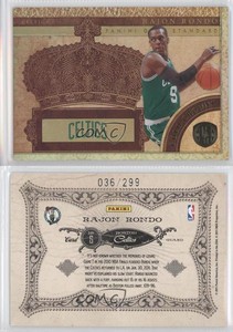 2010-11 Panini Gold Standard Gold Crowns /299 Rajon Rondo #5