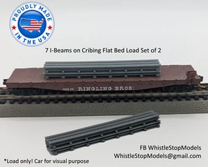 Z Scale I-Beam Flat Car Load - Picture 1 of 5