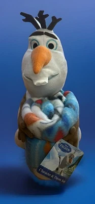 Frozen Olaf 40"x 50" Manta de Vellón Y 13" Peluche Muñeca Abrazador Almohada *NUEVO* Foto 1 de 4