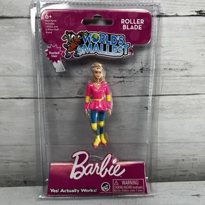 Worlds Smallest Barbie Roller Blade 3.5" New  Sealed #5176 Comes With Display - Picture 1 of 9