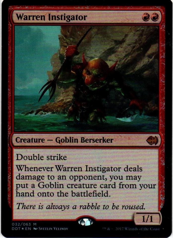 MTG: Duel Decks: Merfolk vs. Goblins: Foil Warren Instigator: LP Condition - Image 1 of 1