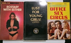 Beeline Books Office Sex Circus, Lust For Young Girls, Ecstasy With Esther *Rare - Foto 1 di 12