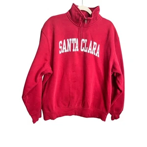 JANSPORT Men's Santa Clara 1/4 Zip Collared Pull Over Sweatshirt Red Sz XL - Picture 1 of 11