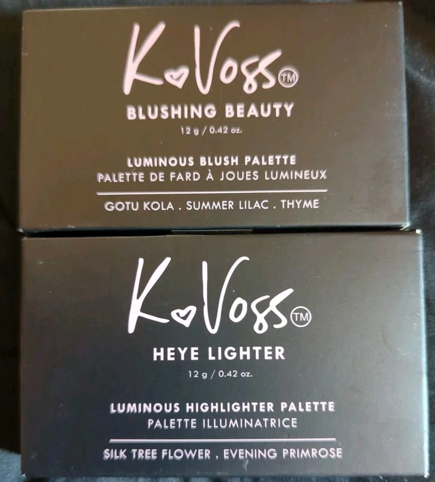 K. Voss Heye Lighter Luminous Highlighter Palette 0.42 oz & Blushing Beauty Free - Image 1 of 4