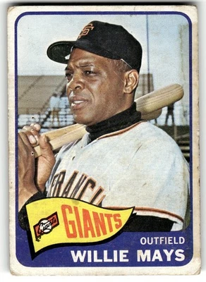 1965 Topps - Willie Mays #250 Salón de la fama - Residuo de cinta Foto 1 de 2