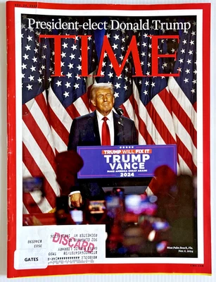 TIME MAGAZINE - DONALD TRUMP 47th President of the United States - Nov. 25 2024 - Image 1 of 4