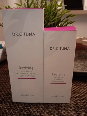 Set Of 2--FARMASI Dr. C. Tuna, REVIVING Shampoo And Reviving Hair Mask- New - Image 1 of 2