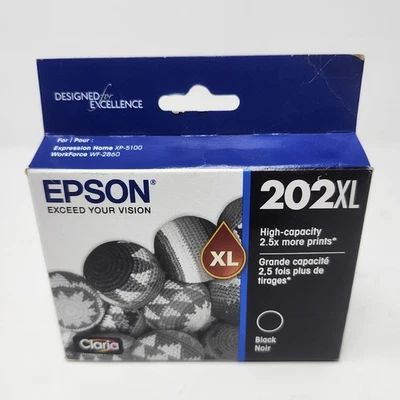 Epson 202XL Black Ink Cartridge (T202XL120) EXPIRES 09/2026 Brand New - Image 1 of 3
