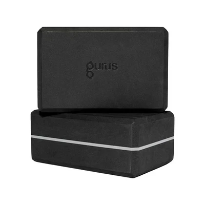 2 Pack Recycled EVA Yoga Block High Density Non-Slip Surface Easy Grip Black - Image 1 of 4