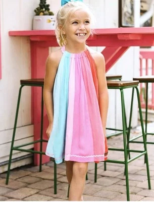 Girls MATILDA JANE Lets go together Charm Rainbow Dress Twirl sz 8 - Image 1 of 4