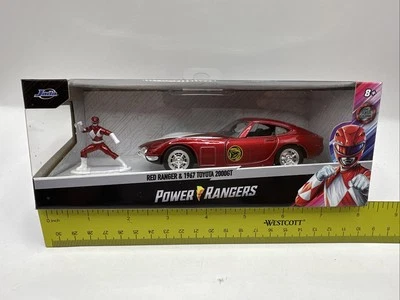 Jada Toys Power Rangers Red Ranger And 1967 Toyota 20000 GT 1:32 Diecast Set NEW - Image 1 of 4