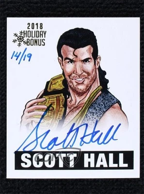2012 Leaf Originals Wrestling 2018 Holiday Bonus /19 Scott Hall #A-SH1 Auto - Image 1 of 2