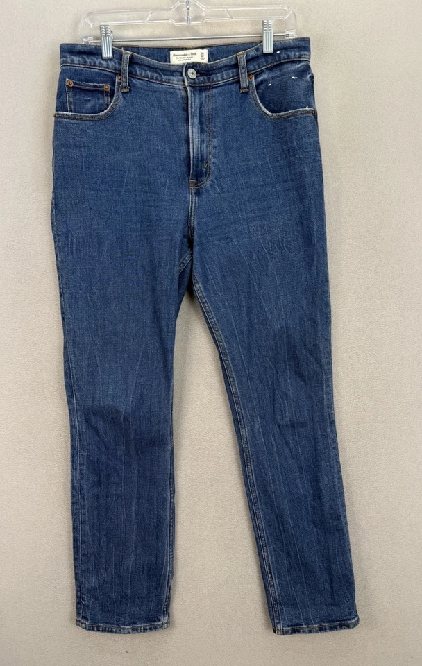 Pantalones de mezclilla para mujer Abercrombie & Fitch talla 29/8 años 90 ajustados rectos tiro ultra alto Foto 1 de 4