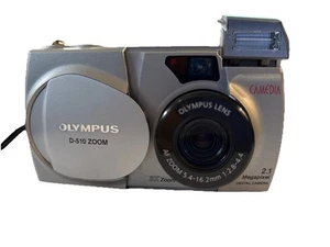 Cámara digital compacta Olympus Camedia D-510 2,1 MP zoom 3x plateada funciona - Imagen 1 de 3