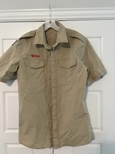 Boy Scouts of America Uniform Hemd Herren Größe L Beige Kurzarm - Bild 1 von 4