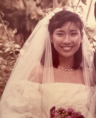 Sugar House Bridal Gown Wedding Dress- Off Shoulder Puff  sleeves Pearl Ribbons - Image 1 of 4