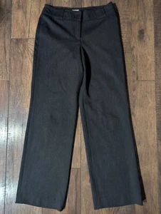 Chicos Women's Wide Leg Trousers Dark Charcoal Gray Size 8 Business Cas Stretch - Picture 1 of 12