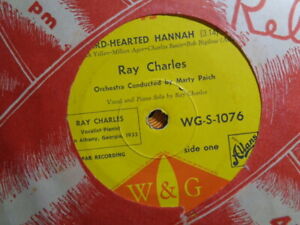 Ray Charles "Hard-Hearted Hannah" 1960 W&G Oz 7" 45rpm