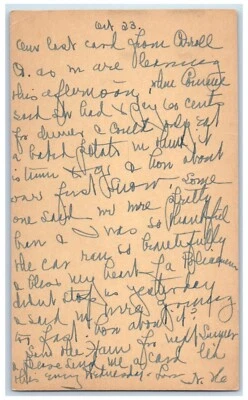 c1940's Letter to Miss Vallie Cash Card Detour MD New Windsor MD Postal Card - Image 1 of 2